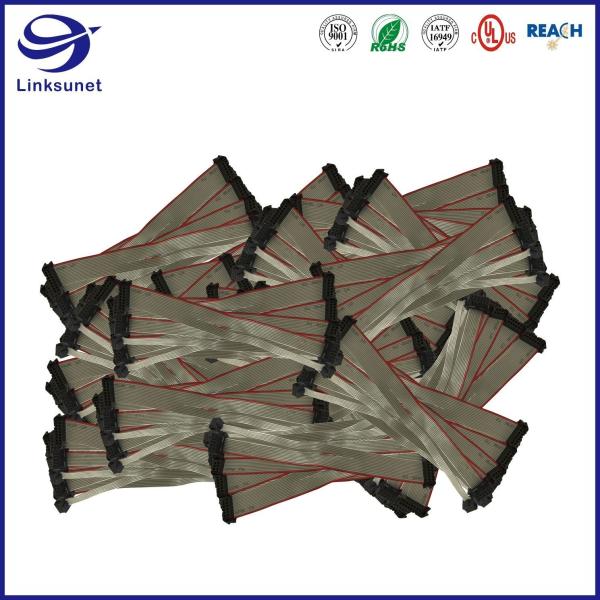 O chicote de fios de solda industrial do fio com o conector da C.A. 2.54mm de FC 250V adiciona o cabo liso
