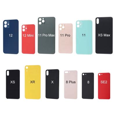 Black Iphone X Back Cover Glass Replacement 4.7 Inch 5.5 inch With Sticker Battery Door