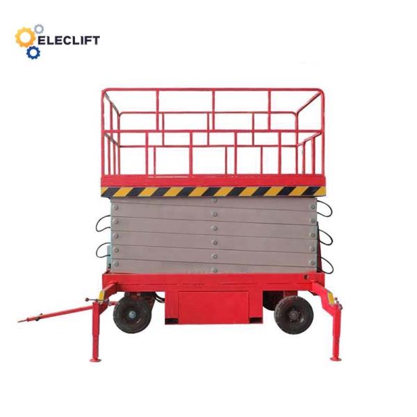 Electric Mobile Scissor Lift With Hydraulic Drive 2.2kw Power For Easy Maneuverability