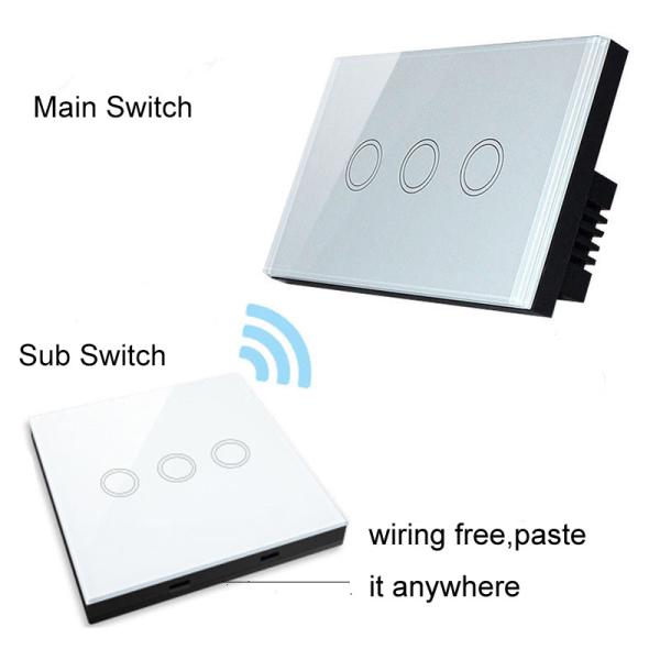 Glomarket 3 Gang Tuya Wifi Switch Controller Electrical Supplies Light Wall Switch Wireless Smart Home With Google Alexa