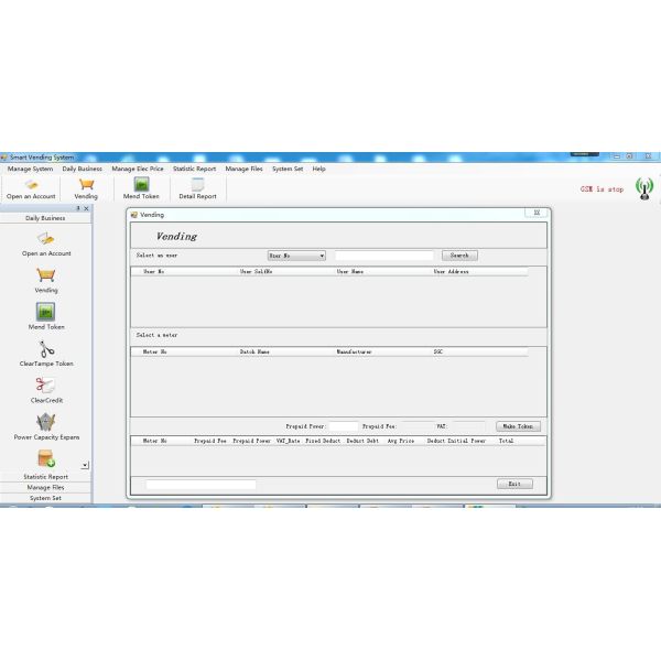 Water Vending Management System for Prepaid Water Meters , Windows OS