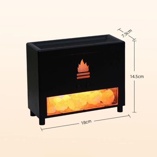 Simulation Closet 3D Flame Aromatherapy Salt Stone Air Humidifier USB Essential oil Diffuser for Home Room Fragrance