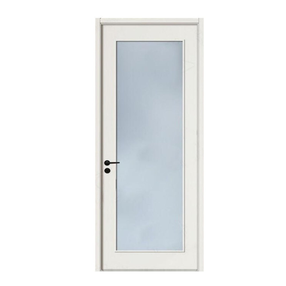 High Quality Pvc Film Laminated Extrusion Painting Wpc Hollow Frame Complete Door for Bathroom