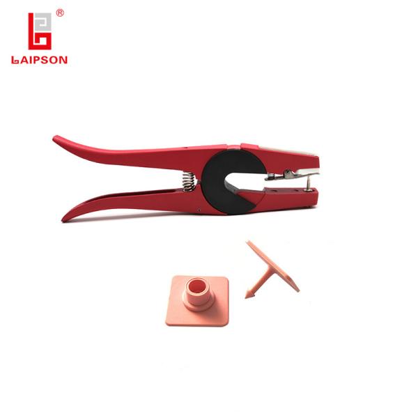 Laipson New Pink Basf Tpu 30mm Square Sheep Goat Pig Cow Metal Ear Tag For Farm Identification