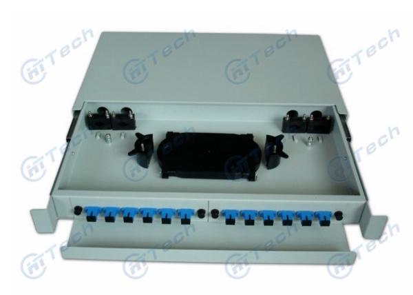 ODF SC Simplex Fiber Distribution Panel , 12 Cores 12 Port Patch Panel Rack Mount