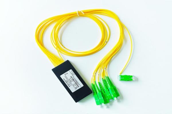 1x8 SC APC  Fiber Cable Splitter compact assembly G.657A2 with 1.8mm