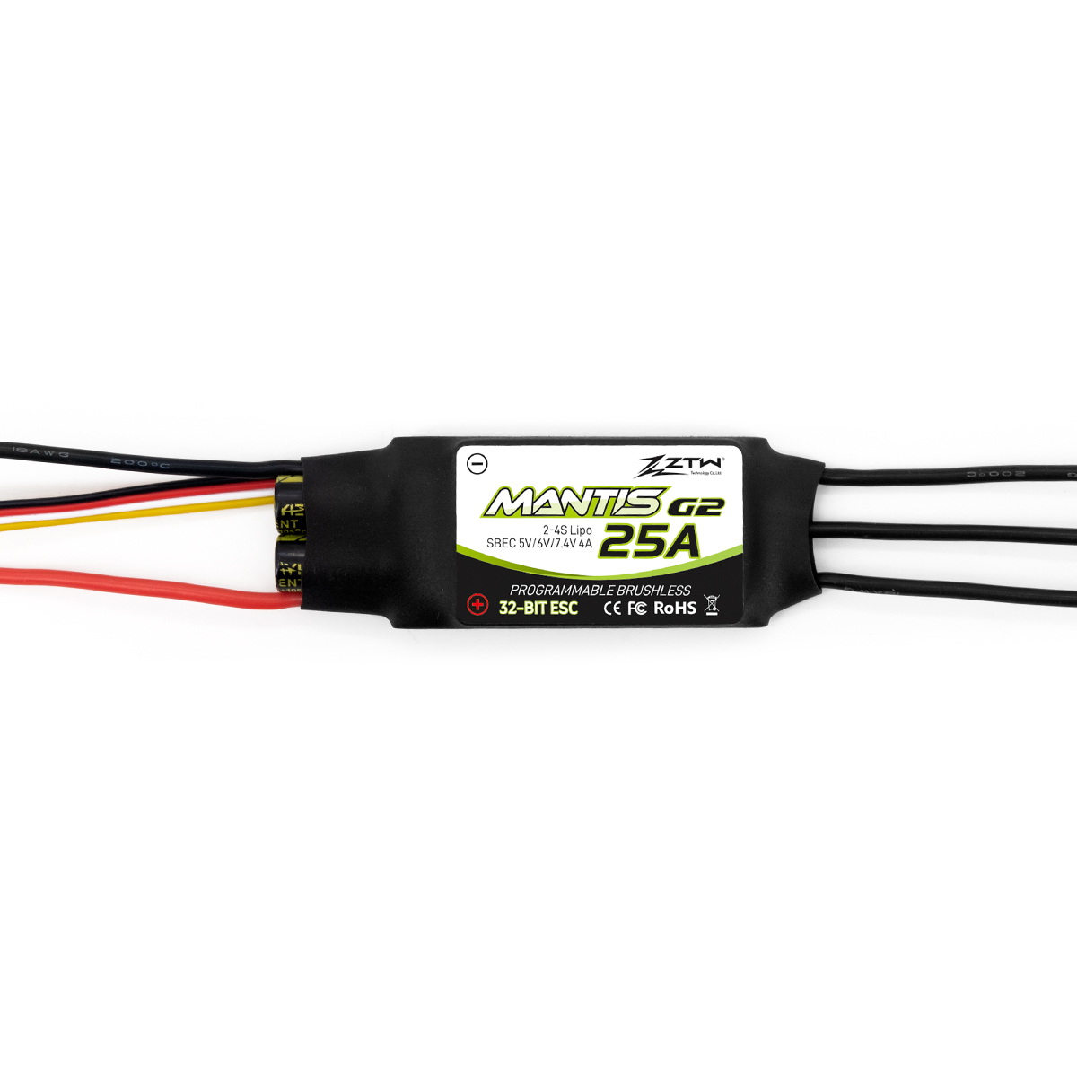 2-4S Mantis 25A SBEC G2 32 Bit ESC Adjustable BEC Mantis ESC