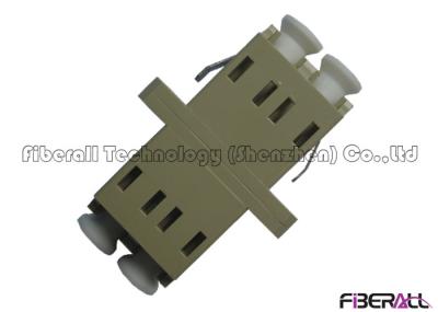 Two Ports Fiber Optic Connector Adapters , LC To LC Fiber Coupler With Slots