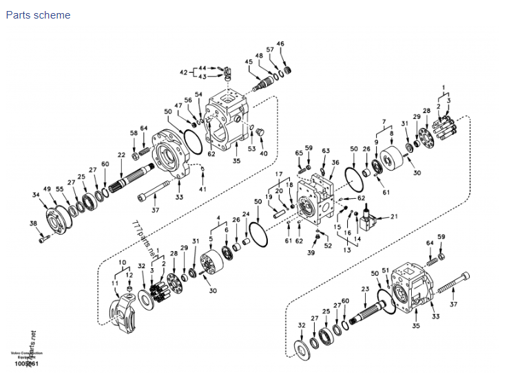 Volvo EC210D Excavator Main Pump K3V112DT-1E05 SA 1142-00012