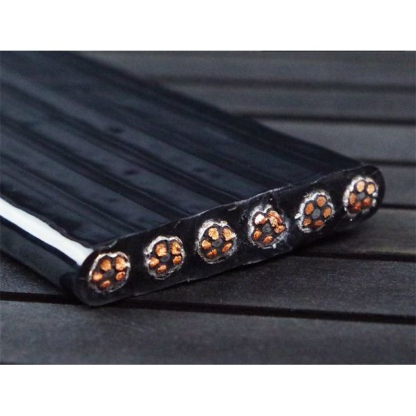 Экранированный кабель медного проводника плоский электрический, плоская изоляция