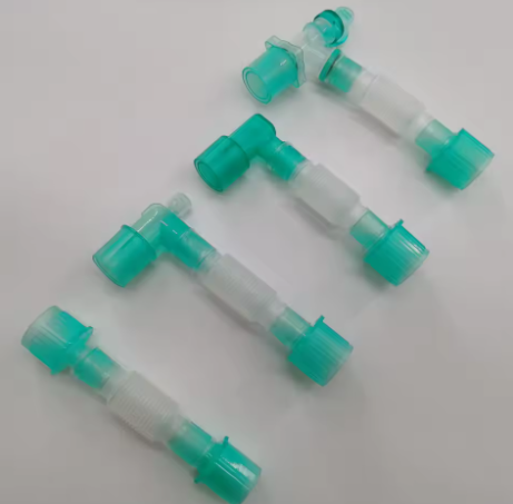 Disposable Breathing Circuit Extension Tube with Expandable Feature Anti-Kink L-shaped Design for Superior Infection Control