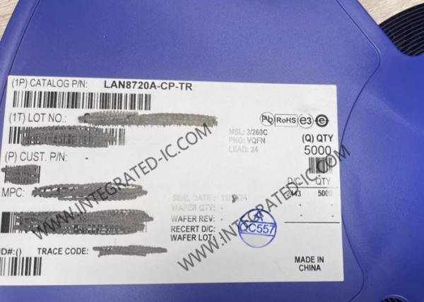 LAN8720A-CP-TR Ethernet IC RMII 10/100 Ethernet Transceiver With HP Auto-MDIX Support