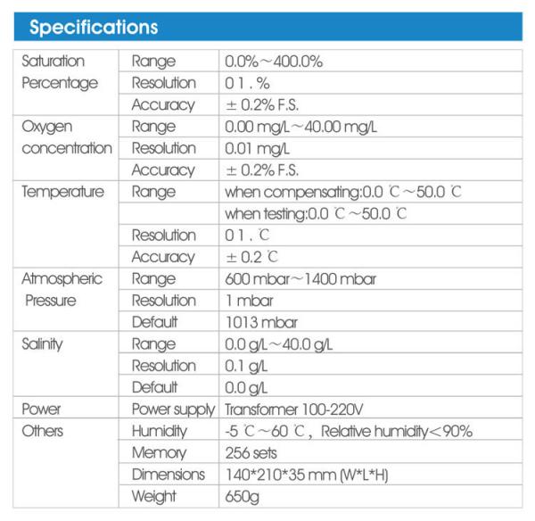 Professional Water Testing Dissolved Oxygen Meter DO Tester with IP67 Protection Grade