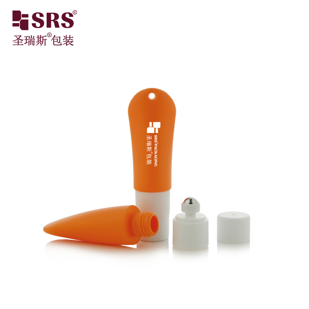 20ml HDPE Tube Shape Roll‑on Bottle Empty Plastic Roller Ball Container For Essential Oil