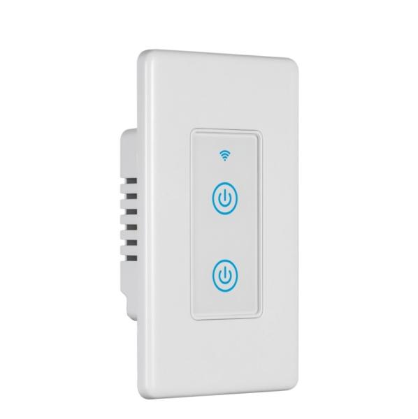110V - 250V Smart Wifi Switch Single Pole Voice Control Switch 600W*2 Max Load Capacity