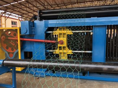 Heavy Duty Double Block Hexagonal Mesh Machine Gabion Wire Mesh Machine 4.3m 8*10cm Hole
