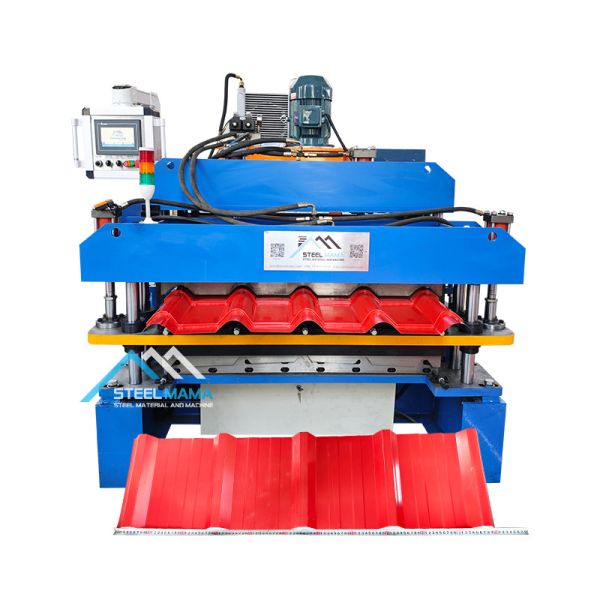 PLC Controlled Double Profile Roofing Sheet Roll Forming Machine for Production