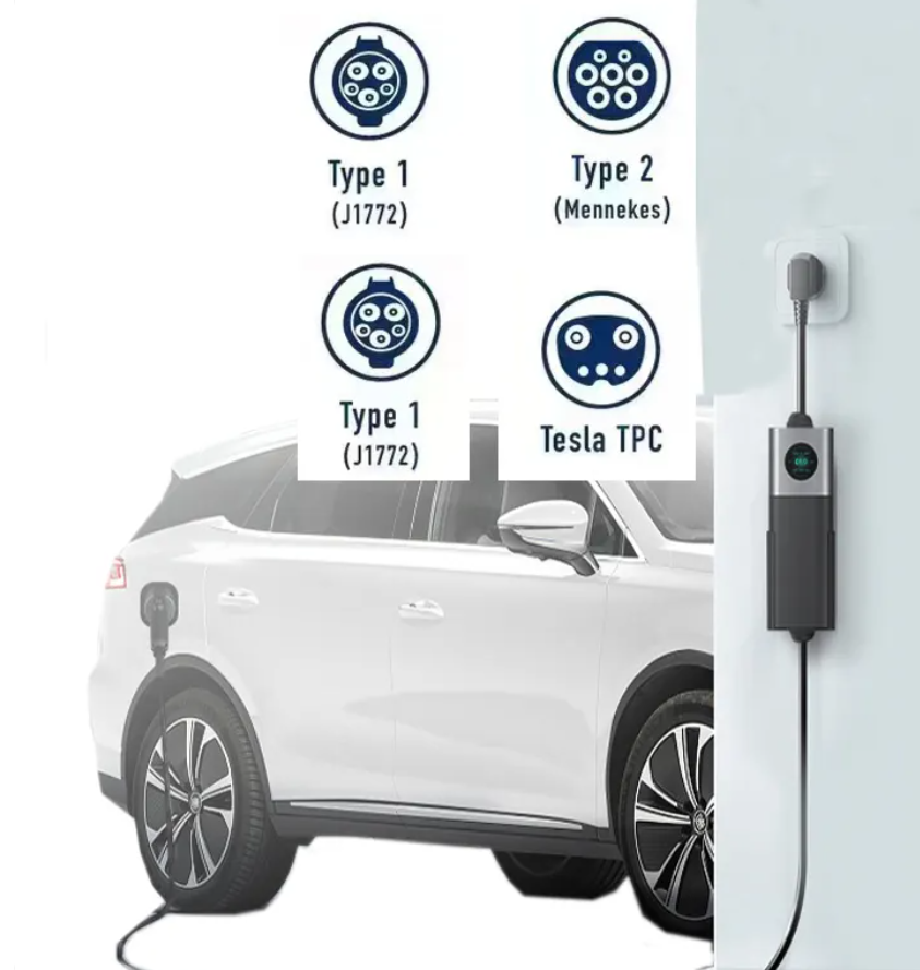 Электромобиль Автомобильная зарядная станция 40A NACS TESLA 11kw портативная зарядная установка