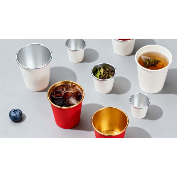 Custom High Quality Gold Foil Paper Disposable Cup Cups