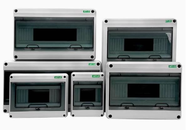 HT-5 5Ways ABS Plastic Electrical Box with circuit Breaker IP65 Power Waterproof Distribution Box