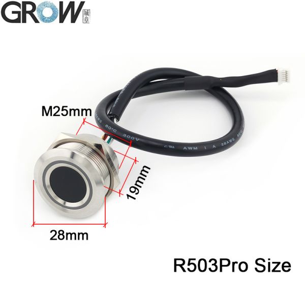 GROW R503PRO UART USB 1500 Капацитет Круглый RGB LED Управление DC3.3V Капацитивный датчик отпечатков пальцев
