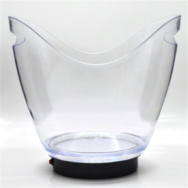 Oval Shape LED Luxury Flashing Wine Vodka Whiskey Champagne Buckets for KTV Bar Party