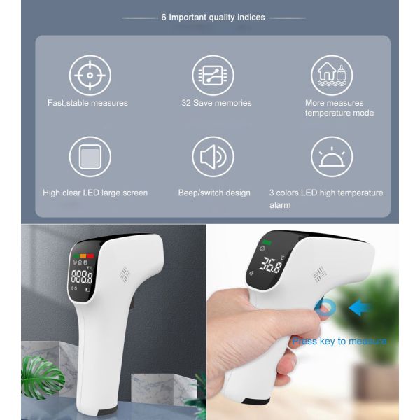Высокоточный инфракрасный термометр лба 3-5 см для быстрого чтения температуры