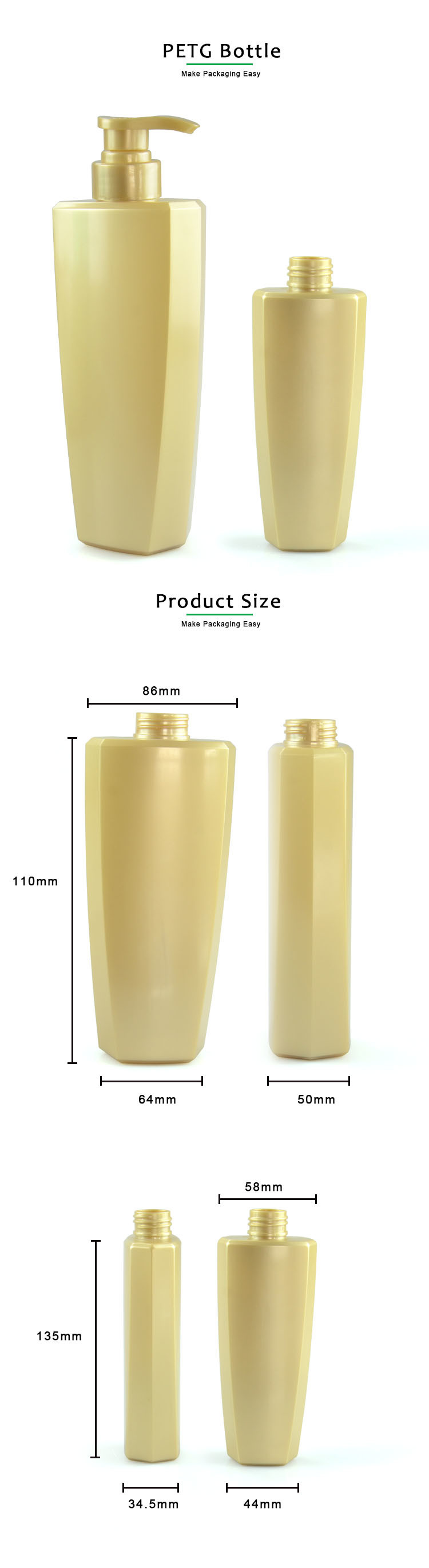 бутылка шампуня 160ml 500ml пустая пластиковая PETG изготовленная на заказ устанавливает для лосьона