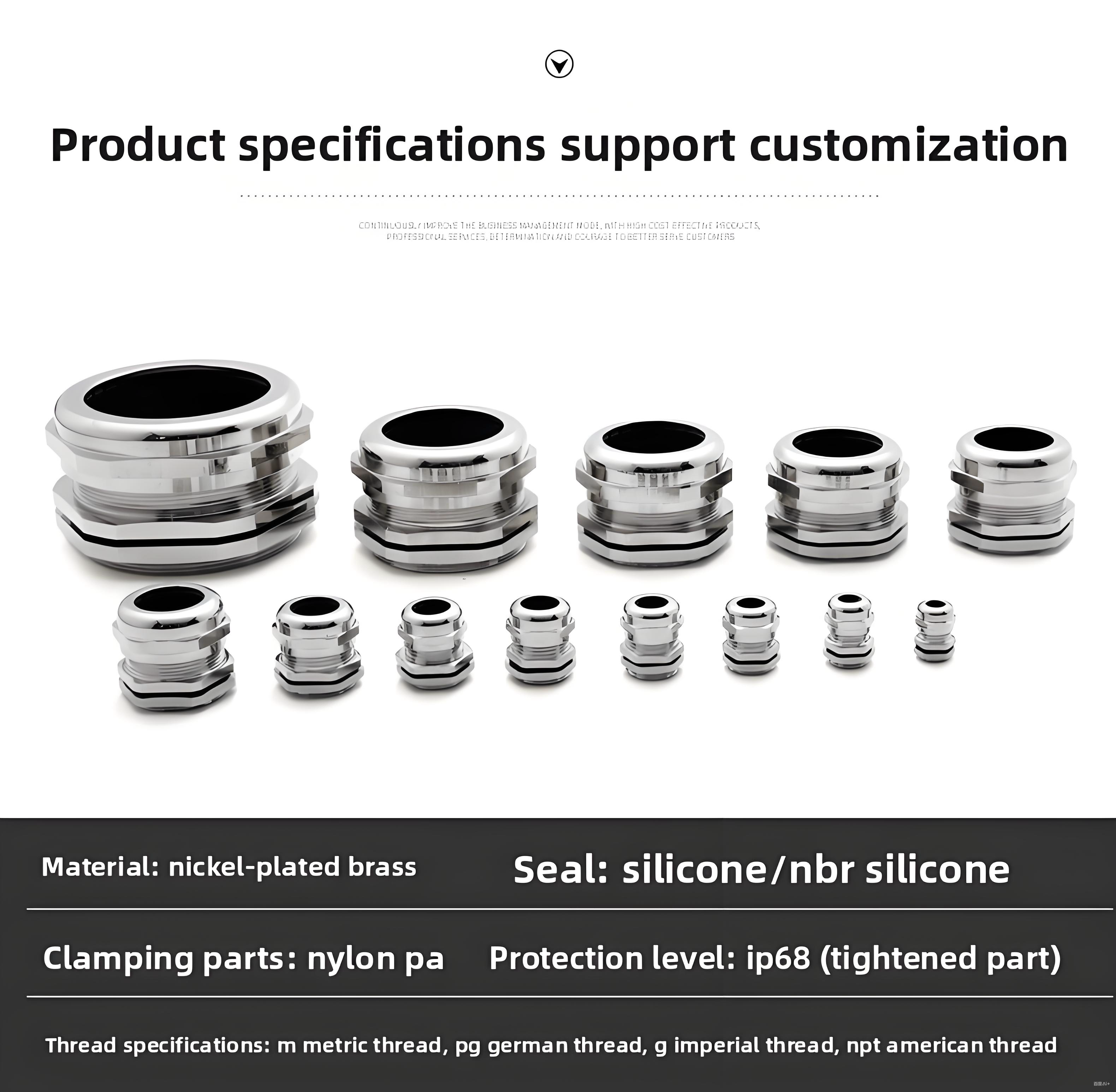 PG7 Plastic Waterproof Connector, Nylon IP68 Cable Gland for Electrical Wire Protection