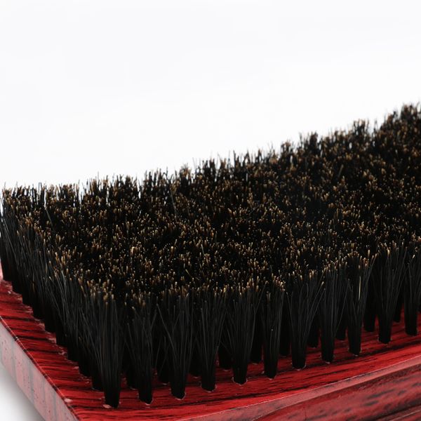 White Boar Bristle Square Wave Brush Customized Red Grain Beard Detangling Brush