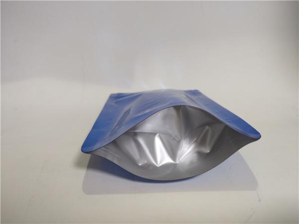 Versatile Aluminum Foil Stand Up Pouch Blue High Temperature Resistance