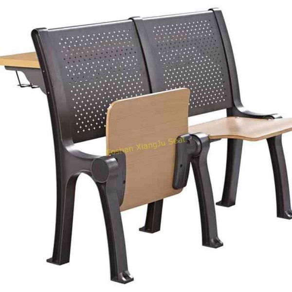 Steel Coated Stadium School Furniture Roll Up Chair Fixed Desk / Auditorium Seating