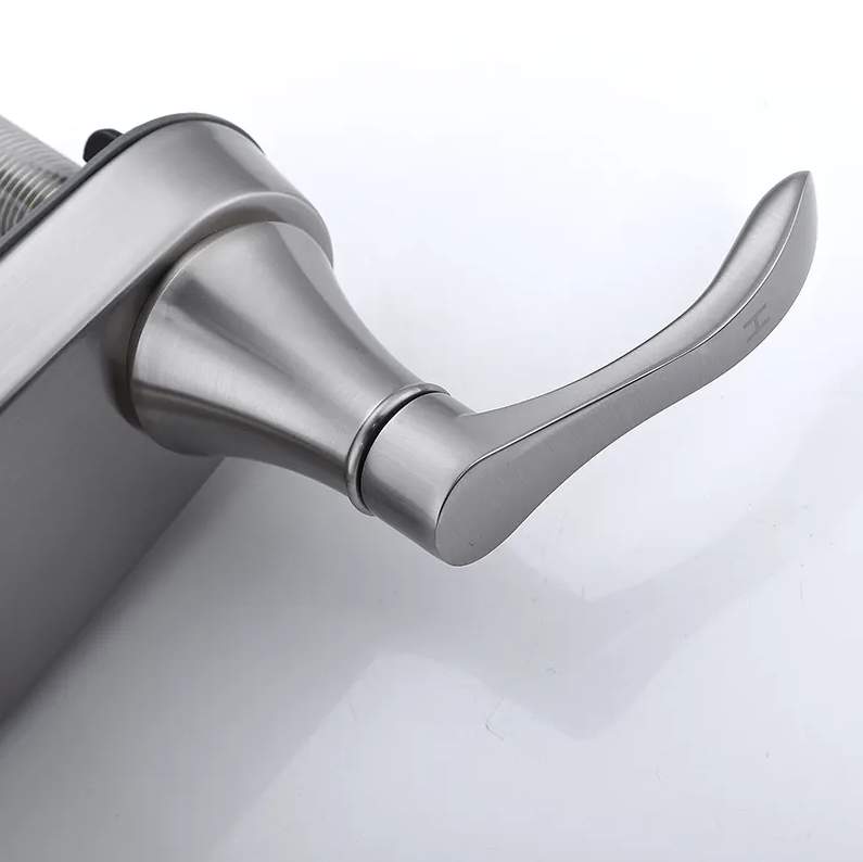 Brass Satin Nickel Black Centerset Kitchen Faucet 8 Inch Two Handle