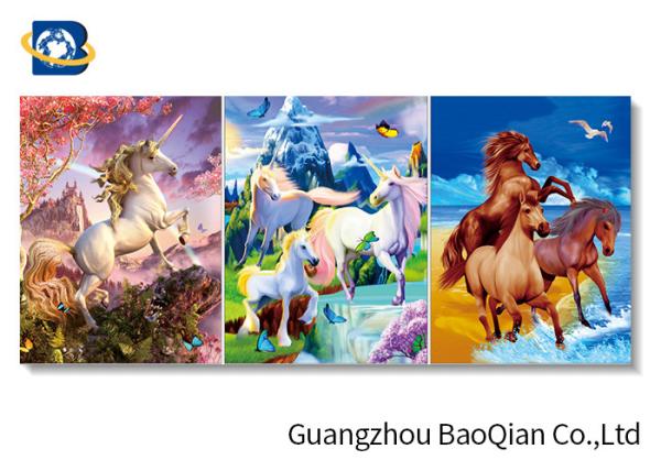 Stock Horse Wall Decor Picture , PP / PET Material 3d Flipped Poster