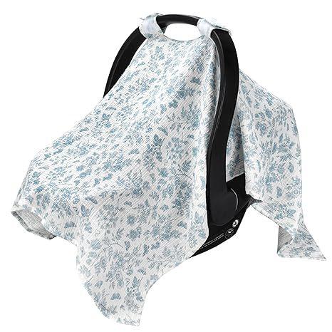 100% Muslin Cotton Baby Car Seat Cover 22.5x32 Inches Universal Fit