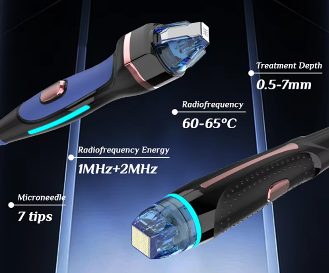 Cooling Glod Microneedling RF Machine For Skin Tighenting Skin Rejuvenation