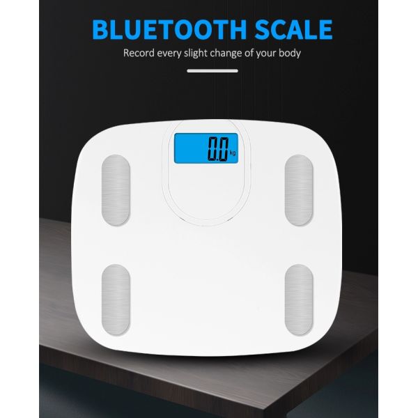 Round Edge Full ABS Plastic Smart Bluetooth Body Analyser Scale