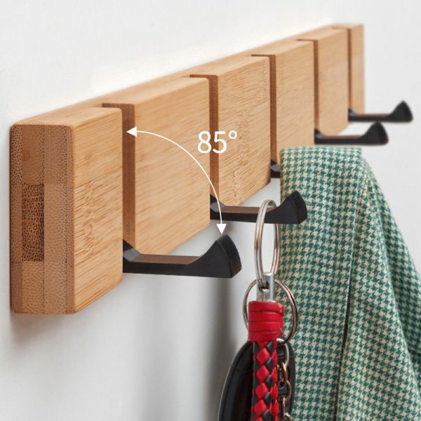 Wall Mounted Coat Rack Bamboo Wall Coat Rack Hooks Coat Hat Hanger Hooks Over Door Bathroom Hook Hanger