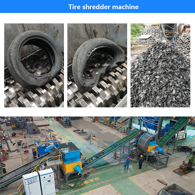 5000 kg Weight Double Shaft Shredder for Tire Recycling Plant Customized Production