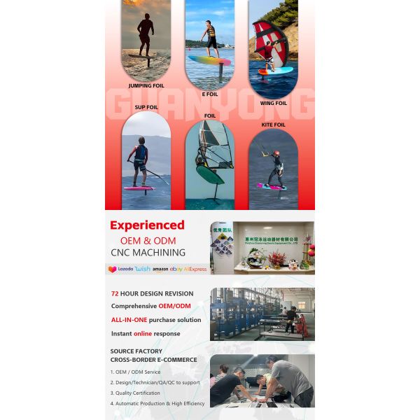 120kg Load Surf Hydrofoil Precision Speed Stability E Foil Riders