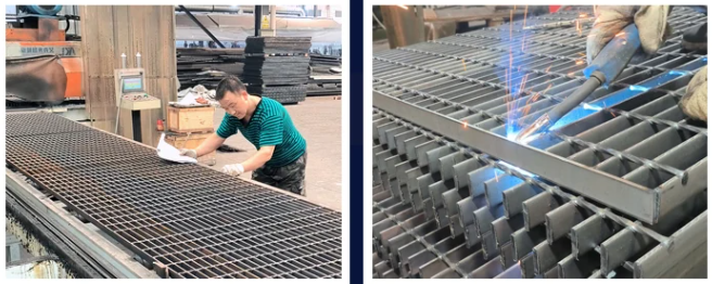 Galvanized Steel Walkway Grating for Plants High Load Bearing Floor Grating