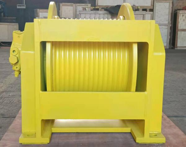 O único cilindro 10 Ton Hydraulic Winch, guincho hidráulico de 20000 libras para o porto do estaleiro sulcou