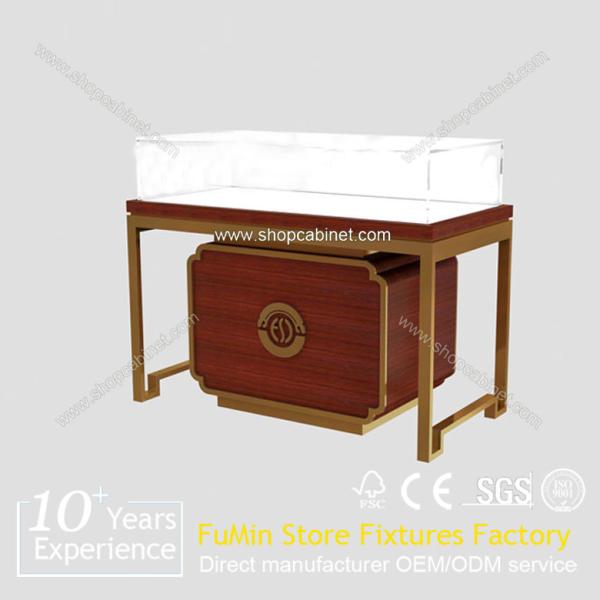 China clear acrylic counter top used jewelry display cabinets