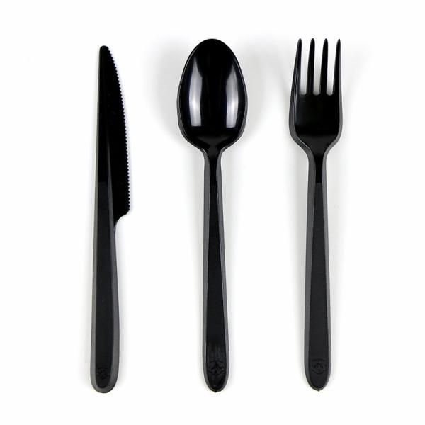 Plastic Cutlery Set with Free Design Disposable Utensils Fork Knife Spoon and Napkin