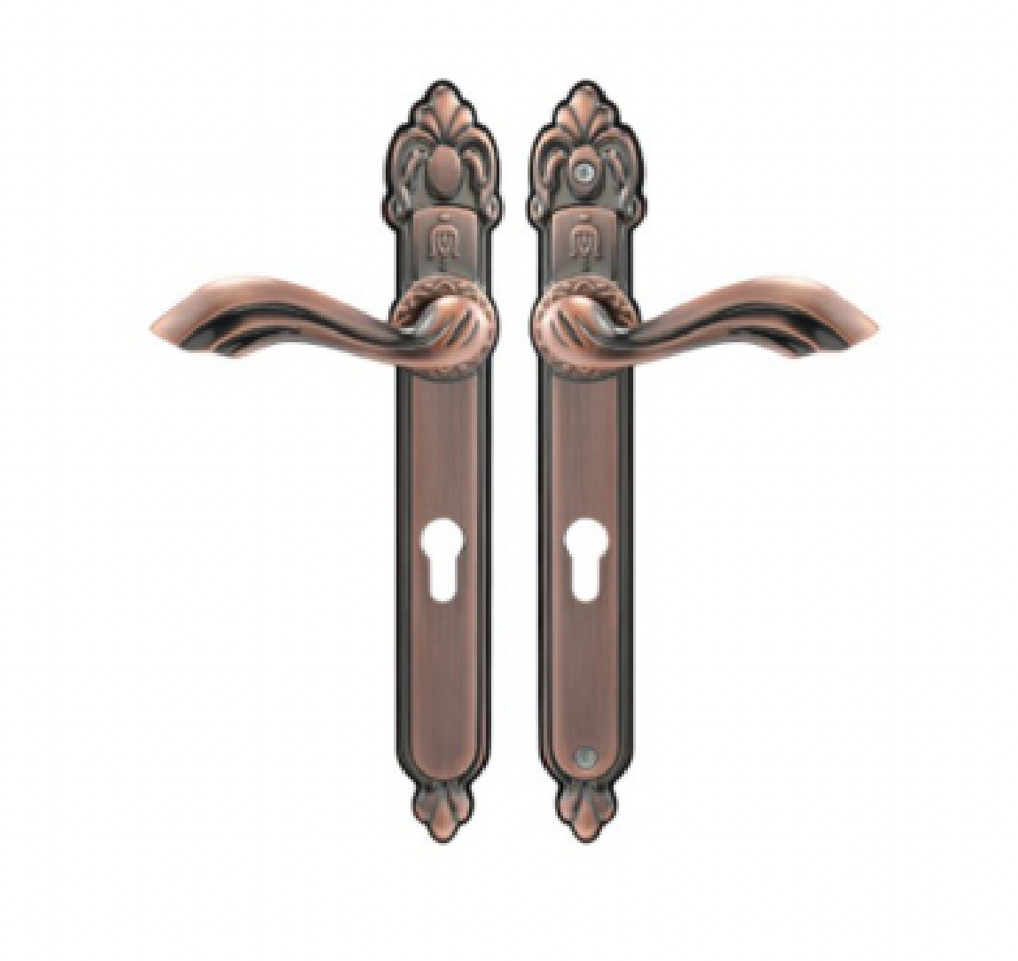 Antique Decorative Door Window Handles With Keyhole Plate