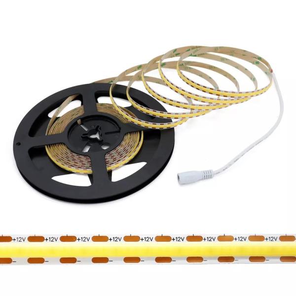 320Leds Flexible LED Strip White/Warm White DC24V 8mm Width Integrated COB LED Light