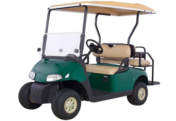 4 Wheel Mini Electric Car Golf Cart With 2 Rear Seats Powered By 48V Maintenance Batteries