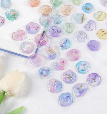 Custom Logo Decoration Used Self Adhesive Transparent Wax Seal Sticker