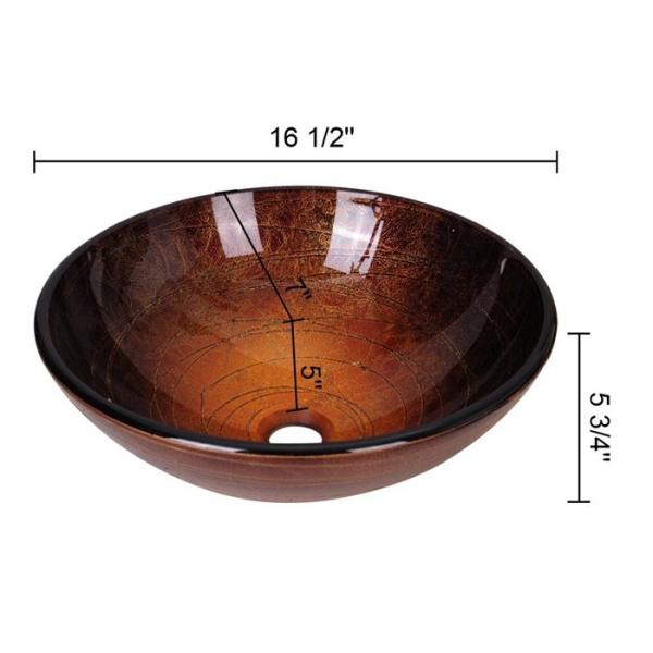 Modern Artistic Glass Bowl Bathroom Vanity Sinks , Colored Bathroom Lavatory Sinks