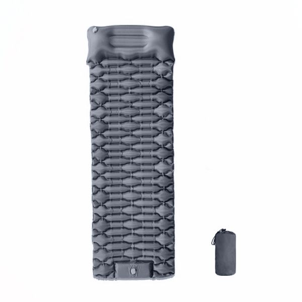Rectangle Camping Sleeping Pad with Built-in Foot Pump and Pillow Lightweight Design